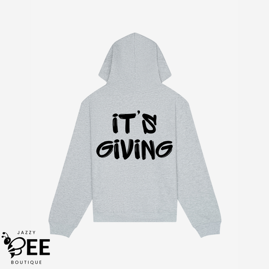 It's Giving Hoodie - Light Gray